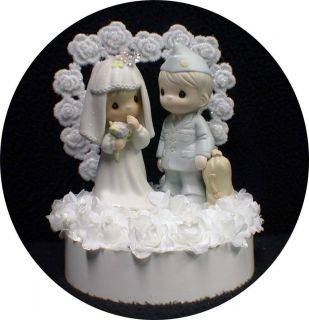 Precious Moments Military Wedding Cake Topper Soldier 2AMRY Navy