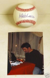 Mike Mussina Signed Autographed Baseball Yankees Proof COA