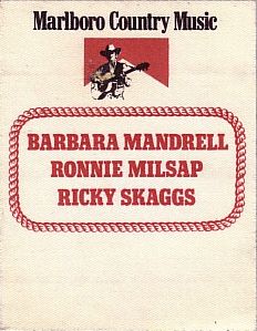 Barbara Mandrell Ronnie Milsap Ricky Skaggs Backstage Pass