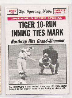 1969 Topps 167 World Series Game 6 Jim Northrup Grand Slam