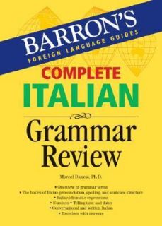 Complete Italian Grammar Review by Marcel Danesi 2006, Paperback