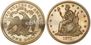 1871, Seated Liberty Dollar