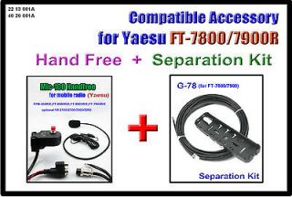 Mic 100 + G 78 Handfree & Separation Kit Compatible for Yaesu FT 7800