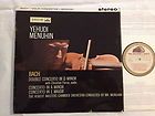 MENUHIN Bachviolin concertos LP 1960 UK HMV ASD 346 W/G M 