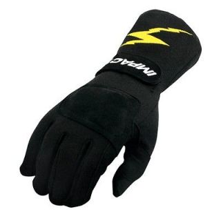 New Impact Racing Black G 1 Open Wheel Driving Gloves Size XL, Fire