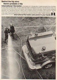 1967 International Harvester fire truck photo IH ad