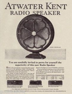 Fan TYPE No Model Radio SPEAKER Antique 20s Prices Nice REPRINT AD