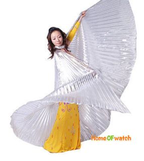 New Lurex Shining Sexy 360 Isis Flying Wings Belly Dance Dancing Wear