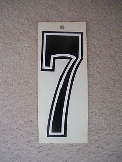 Number 7 Stadium Number Plate Sticker Decal for Zeronine Haro Old