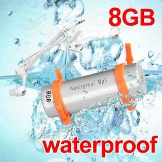 Waterproof Underwater 8GB WMA  Music Player Swimming Water Silver