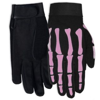Ladies Barry Weiss Storage Wars style PINK Skeleton Mechanics Gloves