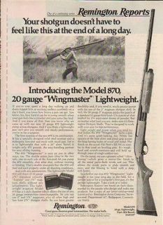 1973 REMINGTON AD MODEL 870 WINGMASTER SHOTGUN