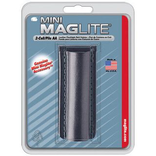Maglite Light AM2A026 Black Plain Leather Mini Mag Flashlight Holster