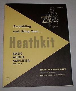 HEATHKIT BASIC AUDIO AMPLIFIER MANUAL 1960 MODEL AA 10 EXCELLENT