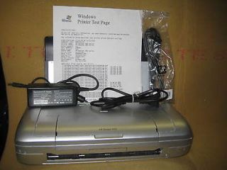HP DESKJET 460 MOBILE PRINTER WITH AC ADAPTER AND USB CABLE WORKS
