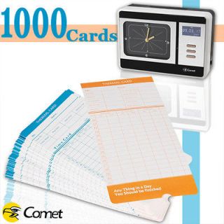 1000 Monthly Timecards Cards For Time Clock Employee Attendance