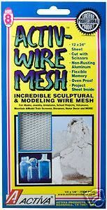 Wire Mesh Aluminum Sheet Armature Sculpture Support 1/4 x 1/8 Activa
