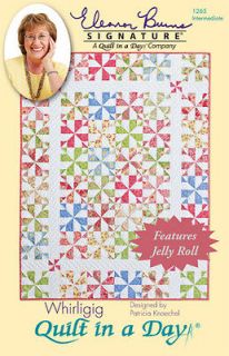 Whirligig Jelly Roll Quilt In A Day Quilt PATTERN 1265