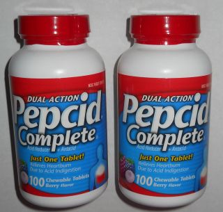 Pepcid Complete Acid Reducer + Antacid Total 200 Chewables Tablets