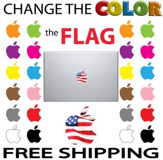 APPLE USA Flag Logo Mac Book Air Pro Laptop VINYL Decal Sticker
