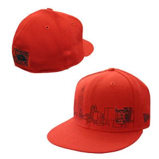 Chicago Bulls New Era 5950 Red Wool Skyline Fitted Cap