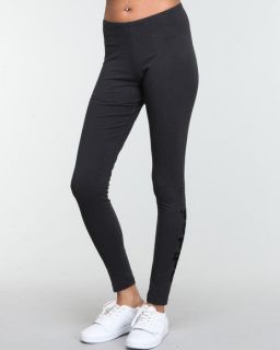 New! Womens Adidas Originals Black TREFOIL Rhinestone LEGGINGS Pants