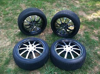 Machined Face and Black Lip Rims and Tires (Fits 2008 Acura TL