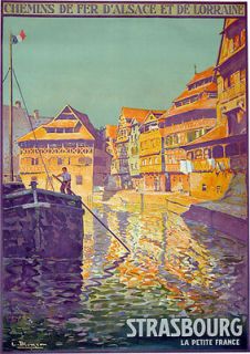 TA50 Vintage French Strasbourg France Travel Poster Print A2 A3
