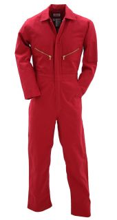Walls Mens Work Coveralls Cotton Pre Shrunk Safety Red X Tall