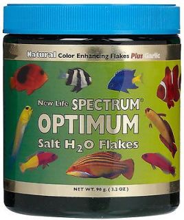 New Life Spectrum OPTIMUM Saltwater Flakes w/Garlic Fish Food 3.2oz