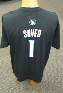 Alexey Shved Adidas Minnesota Timberwolves Black Adult T Shirt   NEW