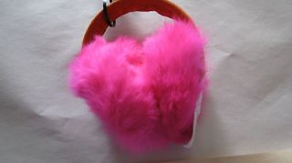 Rabbit Fur Ear Muffs with Suede Headband   New   Great Valentine gift