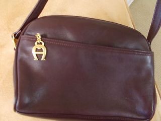 Eitenne Aigner Ladies Handbag Purse Medium Size Burgundy Color Mint