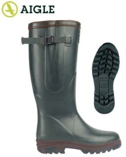 Aigle Parcours Iso Green Wellington Wellies Boots & Bag