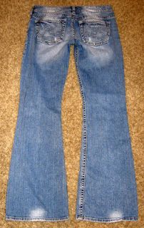 SILVER Destroyed AIKO Boot Cut Jeans   Women 29/33