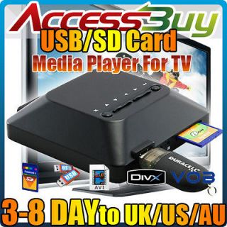 USB Multi Media Player For TV HDD 2.5 3.5 SD MMC Card Remote Control