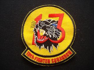 War US Air Force 13th FIGHTER Squadron ELDRIDGE Black Panther Patch