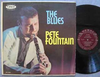 Pete Fountain The Blues LP Coral Records CRL 57284 Mono 1959 Maroon