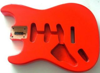 SSS Alder Replacement Body for Strat Guitar Bright Red Finish Lefty
