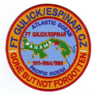 US ARMY POST PATCH, FT. GULICK/ESPINAR PANAMA CANAL ZONE Y