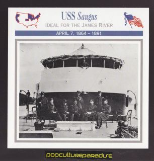 USS SAUGUS James River Union Navy Ship Boat U.S. CIVIL WAR CARD