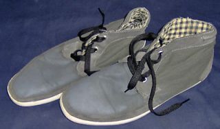 MENS ALDO GRAY CANVAS WITH SUEDE TRIM CASUAL HIGH TOP SNEAKERS  SIZE
