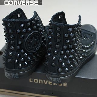 Genuine CONVERSE All star with studs Sneakers Sheos Monochrome Black