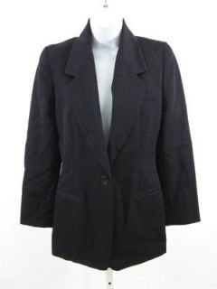 LINDA ALLARD ELLEN TRACY Black Wool Blazer Jacket 2 P