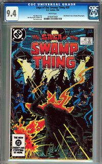 SAGA OF SWAMP THING #20 CGC 9.4 WHITE PAGES COPPER AGE 1ST ALAN MOORE