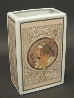 Goebel ARTIS ORBIS MUCHA Blonde Brunette Woman Vase