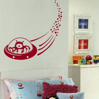 ALIEN SPACESHIP BOYS ROOM wall sticker art decal giant tattoo picture