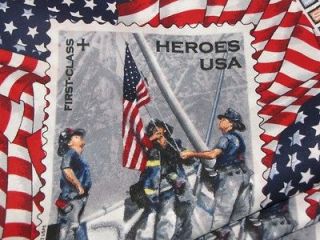 FireFighter Material Fireman Fabric 9/11 Sept 11 rememberance quilting