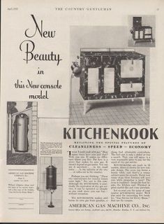 1932 AMERICAN GAS MACHINE KITCHENKOOK APPLIANCE STOVE OVEN RANGE COOK