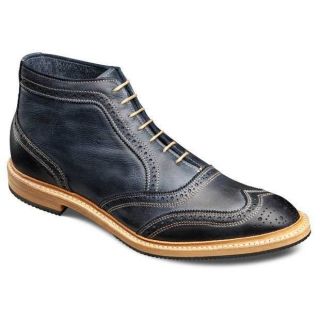 Allen Edmonds Mens Cronmok Wing Tip Lace Up Navy Leather Boot 7195